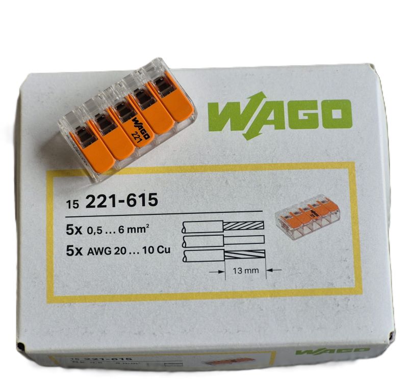 Wago 5 Port Lever Clamp Connector 41A