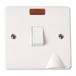 Scolmore Mode 20A Double Pole Switch Flex Outlet & Neon