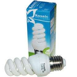 Kosnic Energy Saving Micro Spiral 9w ES Lamp E27 Warm White