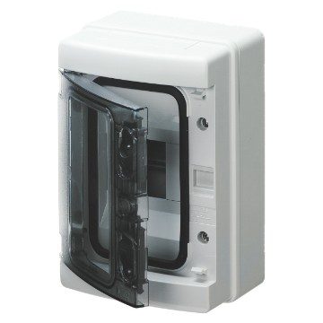 Gewiss 4 Module Plastic Enclosure with door 