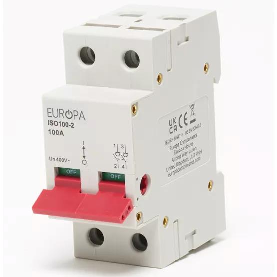 Europa 100A 2 pole Main Switch / Isolator