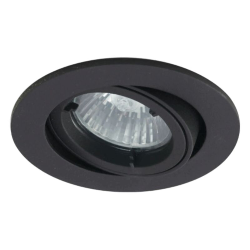 Ansell Twistlock GU10 IP44 Outdoor Die-Cast Gimbal Downlight Black