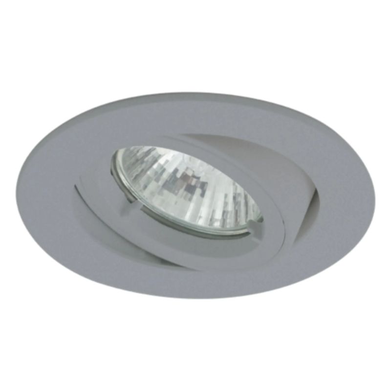 Ansell Twistlock GU10 IP44 Outdoor Die-Cast Gimbal Downlight Silver Grey