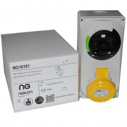 Niglon 110v 16A 3 Pin Compact Interlocking Switched Socket IP44